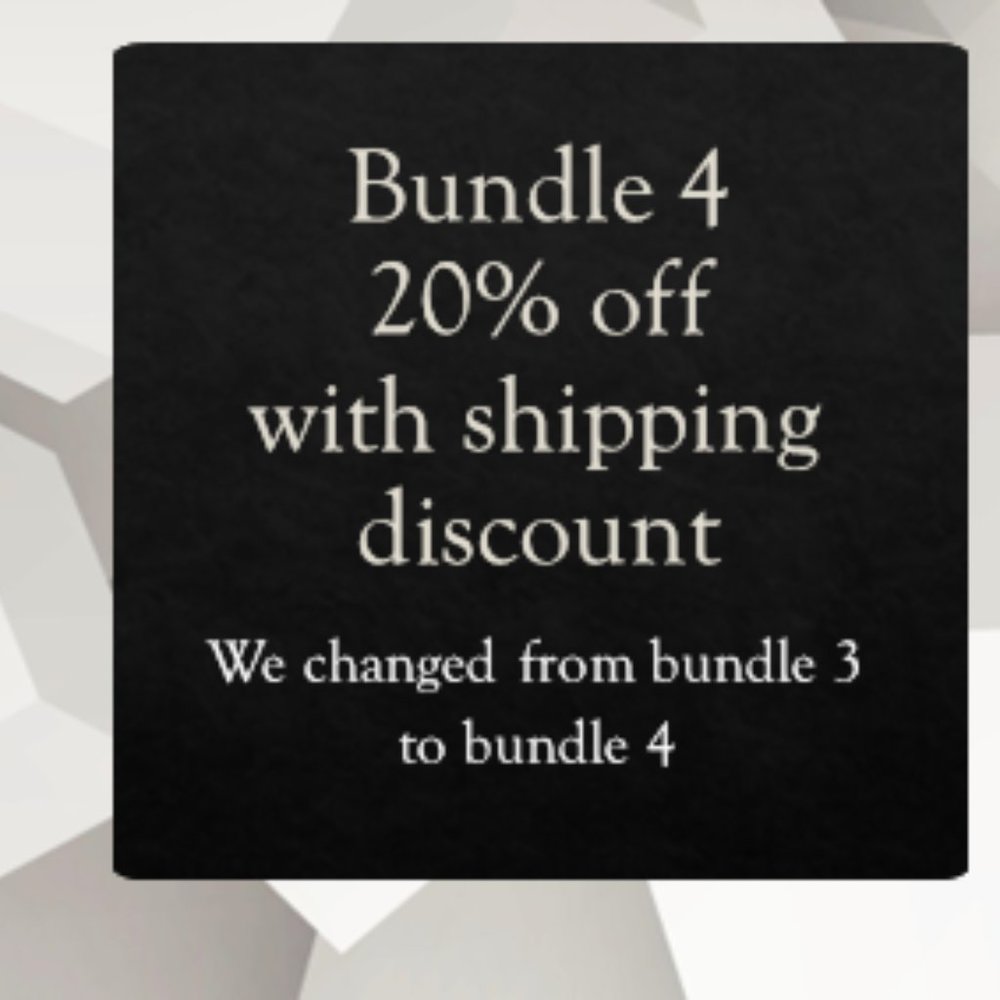 Bundle 4 get you 20% off with shipping discount